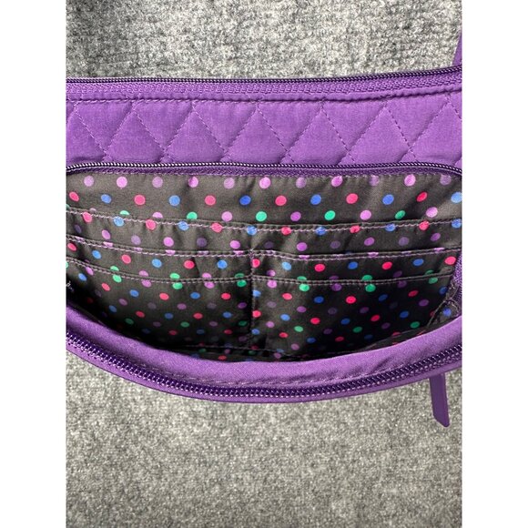 Vera Bradley Small Crossbody Bag Hipster Elderberry Purple Quilted - Picture 8 of 13